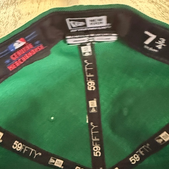 San Francisco Giants New Era Green Cap with Orange Logo 7 3/4 Irish - Picture 3 of 6